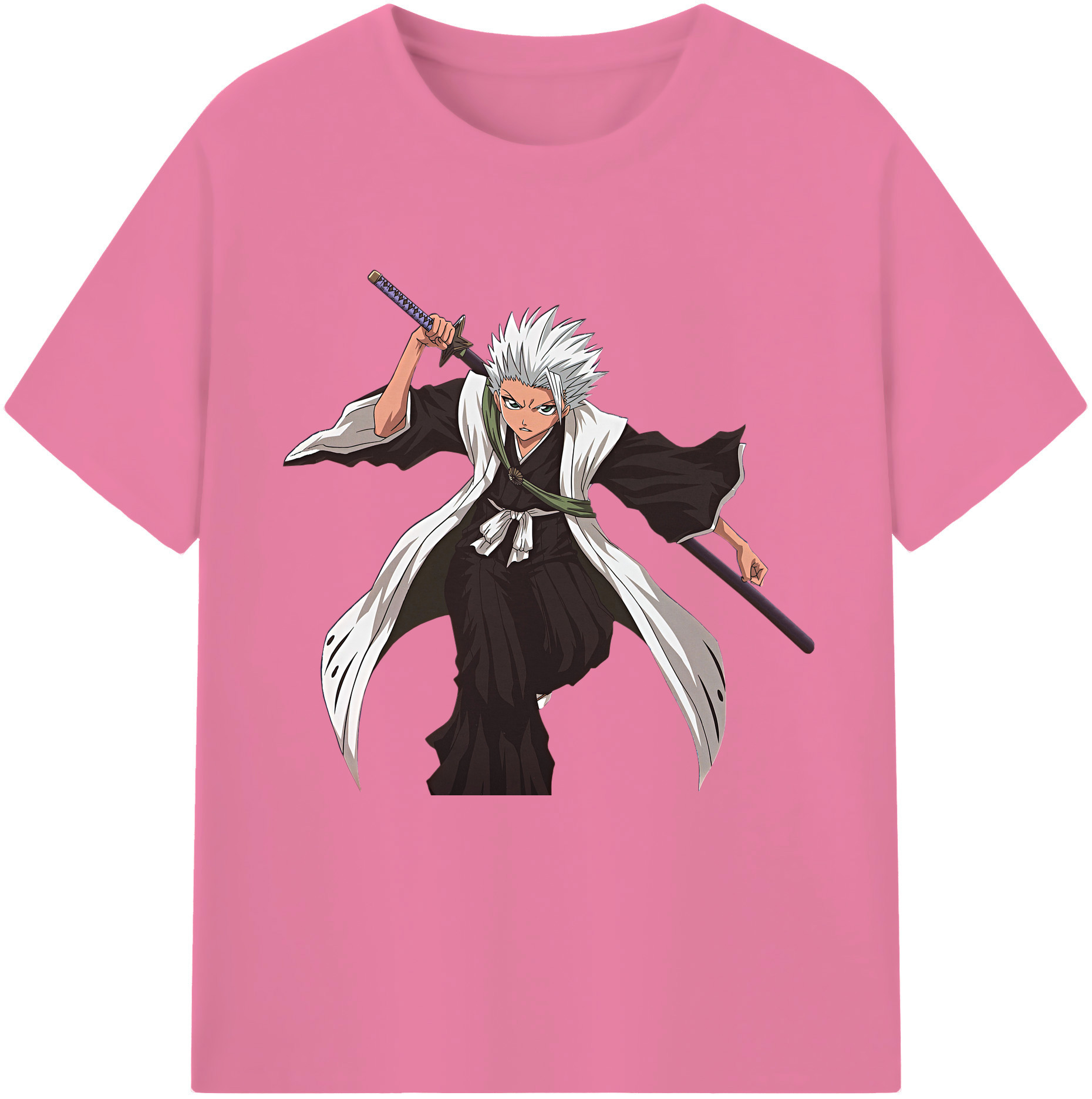 （画像用） ブリーチ 日番谷冬獅郎（ひつがや とうしろう） BLEACH Hitsugaya Toushirou 綿100％半袖Tシャツ（フロントプリント）